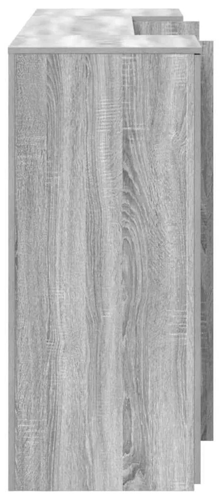 recepciós pult szürke sonoma 200x50x103,5 cm szerelt fa