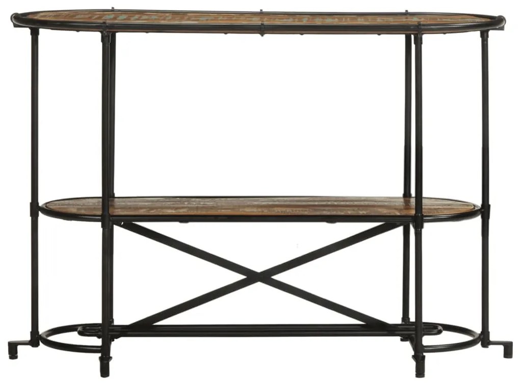 tömör újrahasznosított fa konzolasztal 110 x 42 x 76 cm