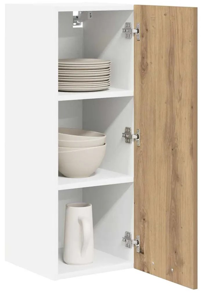 Függő szekrény Riga Artisan tölgy és fehér 30 x 31 x 80 cm