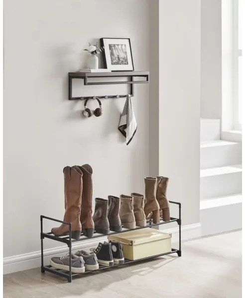 ALVORO cipőtároló fekete