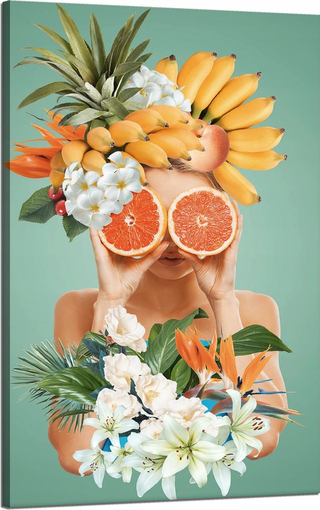 Vászonkép A természet harmóniája Virágok Nő Gyümölcsök 50x80 cm