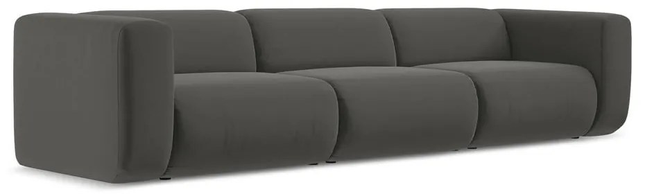 Szürke bársony kanapé 319 cm Ekahi – Makamii