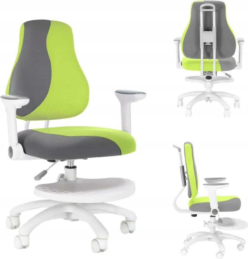 Gyerek növésű szék Neoseat Kinder White Plus zöld