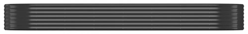 antracitszürke porszórt acél kerti magaságyás 322x100x36 cm