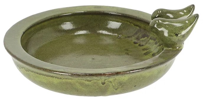 Kerámia madáretető és itató, zöld