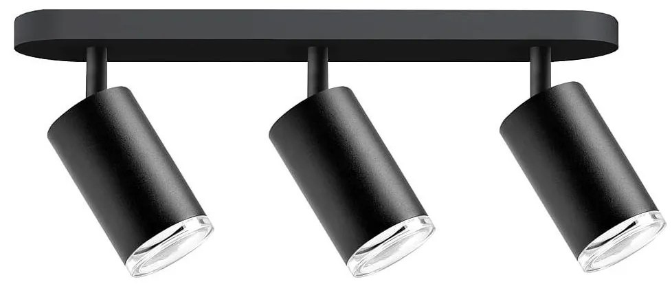 Polux Fürdőszobai spotlámpa TURYN 3xGU10/10W/230V IP44 fekete 324726