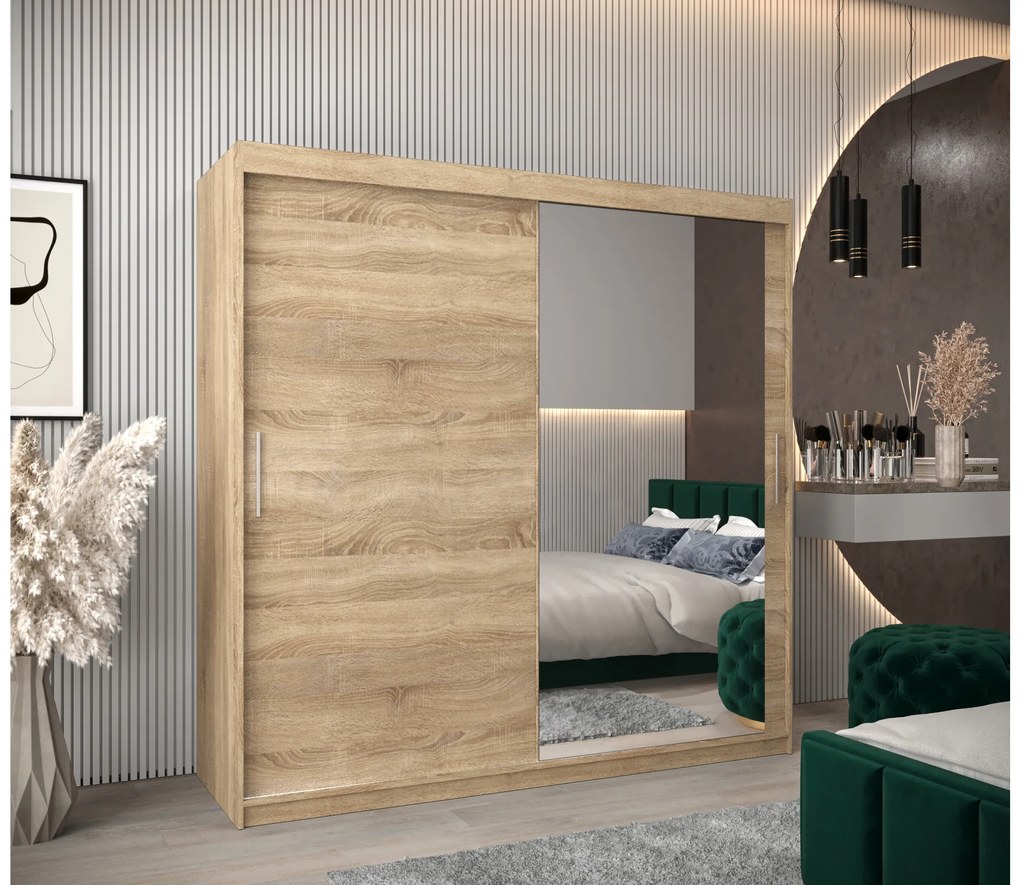 Ruhásszekrény 200 cm Toki 2 (szonoma tölgy + szonoma tölgy). 1065026