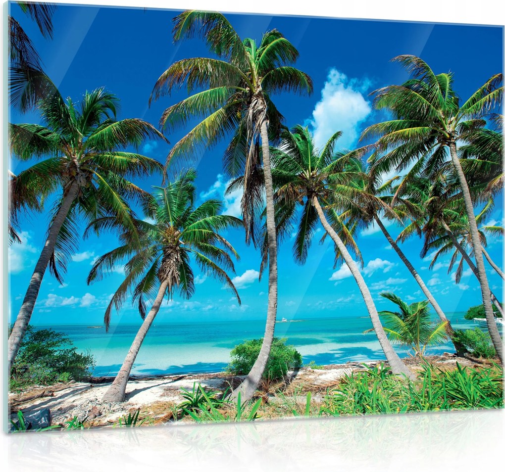 Vászonkép Üveg Konyha Tengerpart 80x60