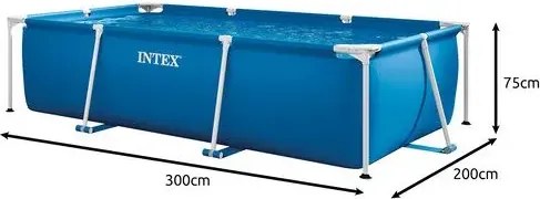 Intex föld feletti medence - téglalap alakú - 300x200x75 cm