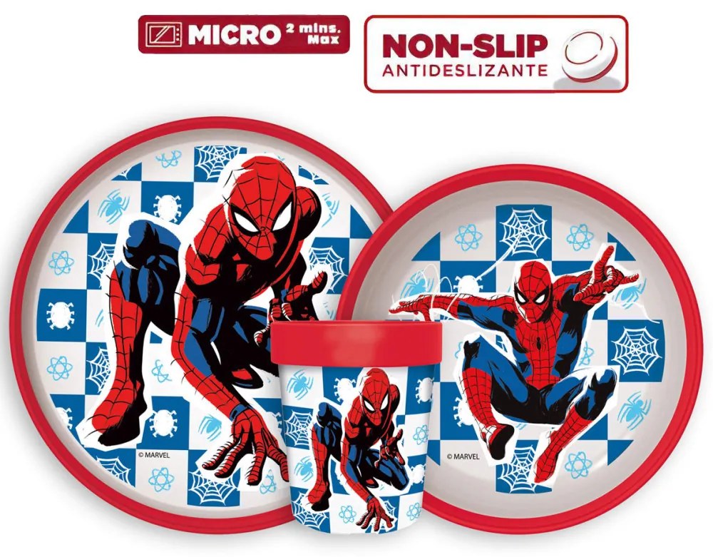 Pókember Midnight Flyer csúszásmentes étkészlet, micro műanyag szett
