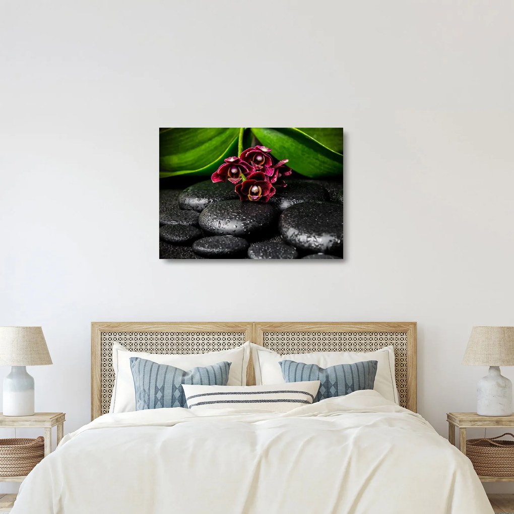 Üveg kép - Lávakövek (70x50 cm)