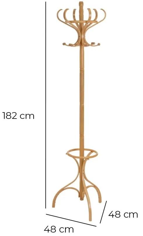 Natúr színű nyárfa fogas Thonet – Casa Selección