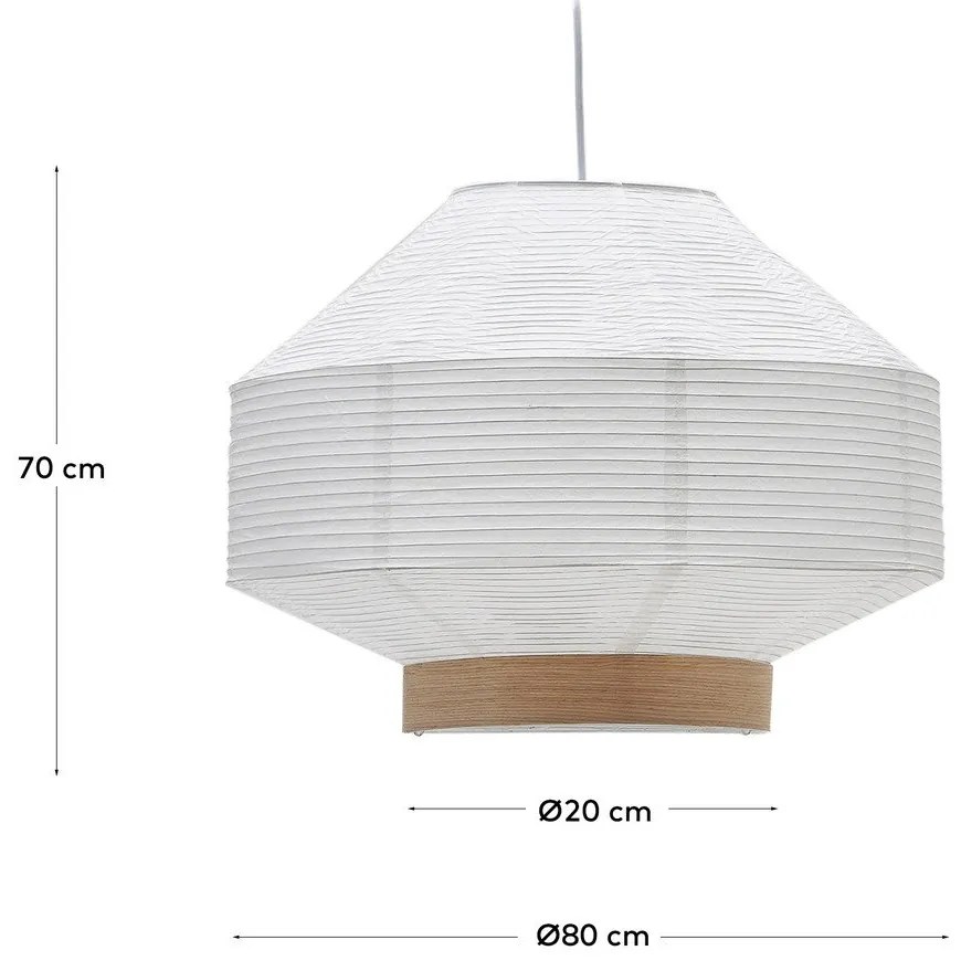 Fehér lámpabúra ø 80 cm Hila – Kave Home