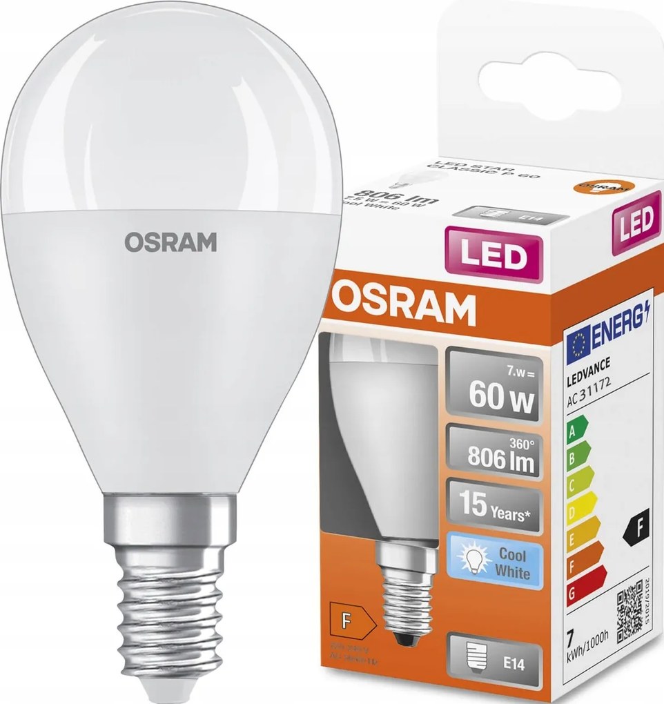 Led izzó E14 7W 4000K Semleges 200° Osram Star
