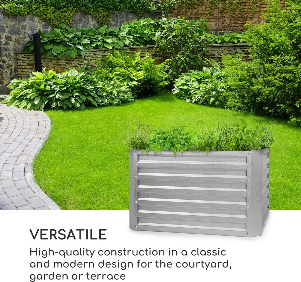 Blumfeldt Blum High Grow Straight, magaságyás, 100 x 60 x 100 cm, 600 l, acél