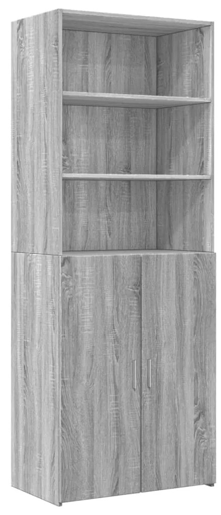 szürke sonoma színű szerelt fa tárolószekrény 70x42,5x225 cm