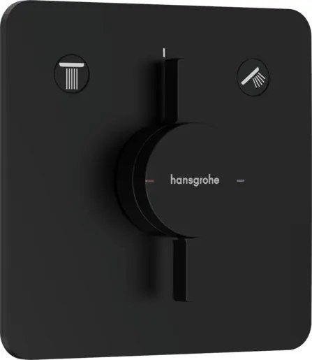Hansgrohe DuoTurn Q zuhany és fürdő csaptelep vakolat alatti rész nélkül matt fekete 75414670