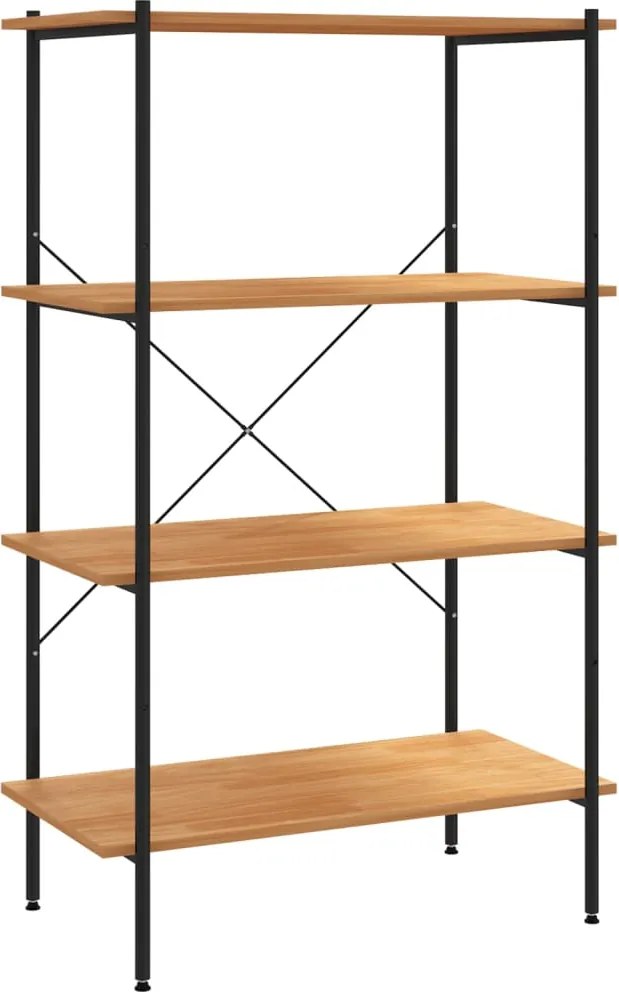 vidaXL fekete és tölgy 4 szintes polcrendszer 80 x 40 x 130 cm