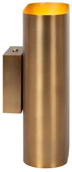 Lucide 12219/02/02 - Fali lámpa OVALIS 2xE14/9W/230V arany