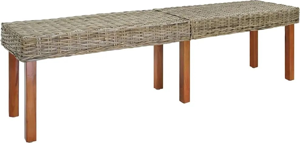 vidaXL pad Természetes 160 x 35 x 45 cm Tömör Mangófát