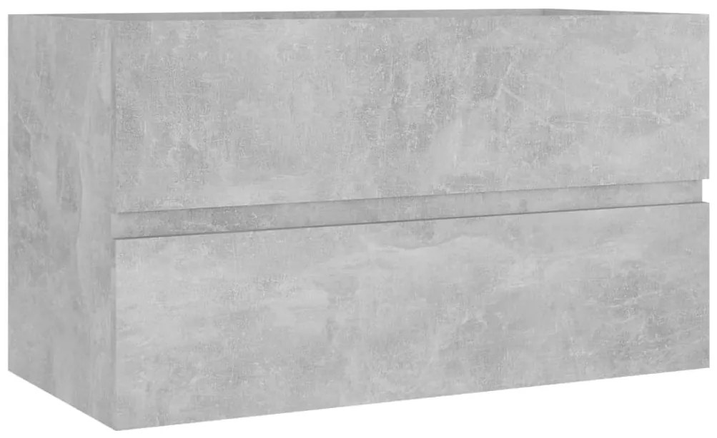 Betonszürke szerelt fa mosdószekrény 80 x 38,5 x 45 cm