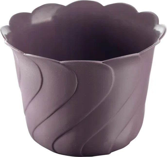 Műanyag kaspó állvány nélkül „Batik” (d=19 cm; 2 l) sötétlila