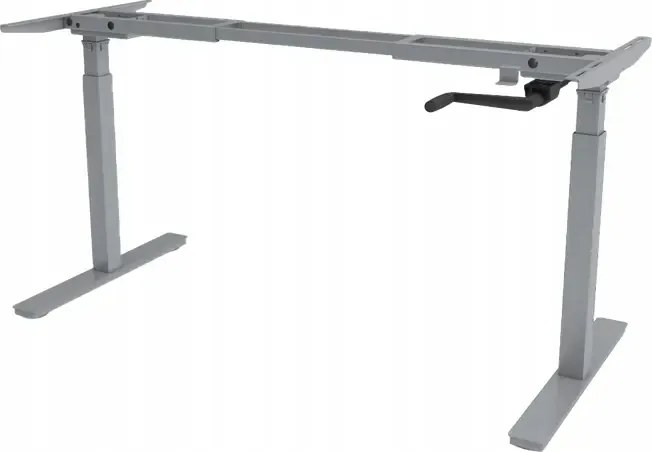 Állítható íróasztali állvány manuálisan állítható magassággal Ezüst robusztus