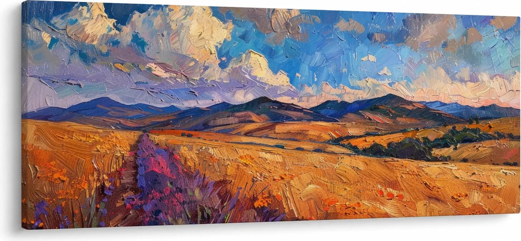 Kép - Olajfestmény tájkép (120x50 cm)