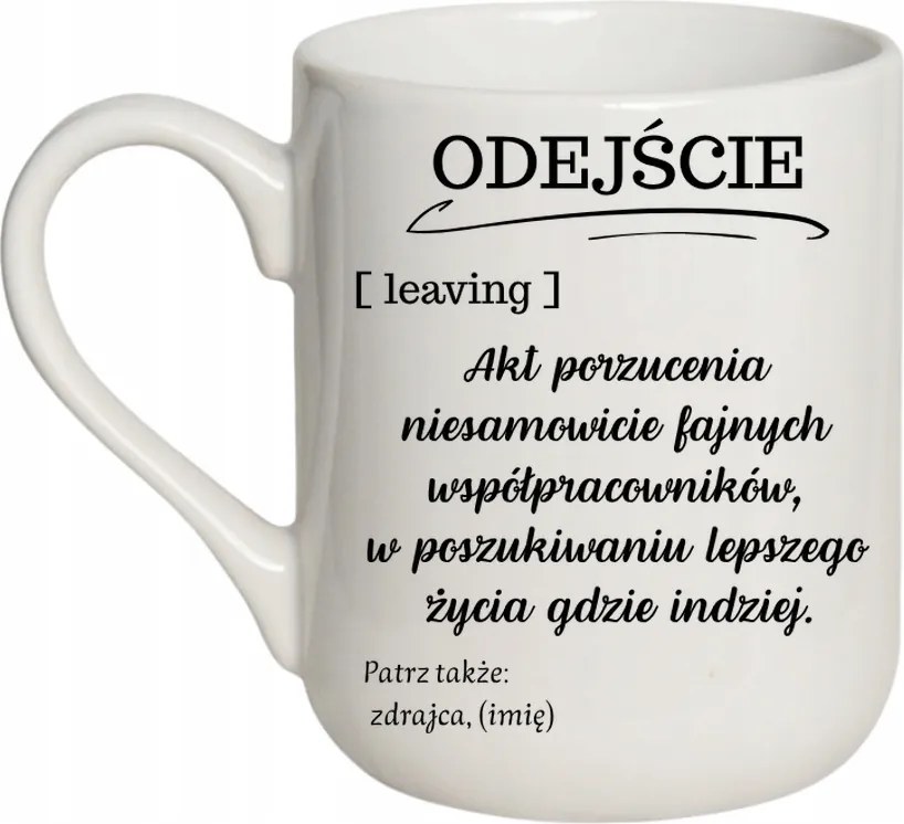 Bögre Távozás a munkából Búcsúajándék a munkából 330 coffee fehér