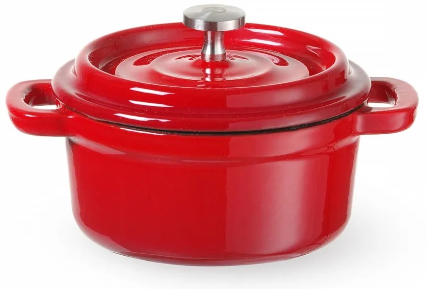 Indukciós tűzhelyhez alkalmas öntöttvas edény fedővel 270 ml – Hendi