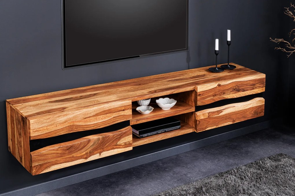 AMAZONAS design rózsafa fali TV-szekrény - 160cm