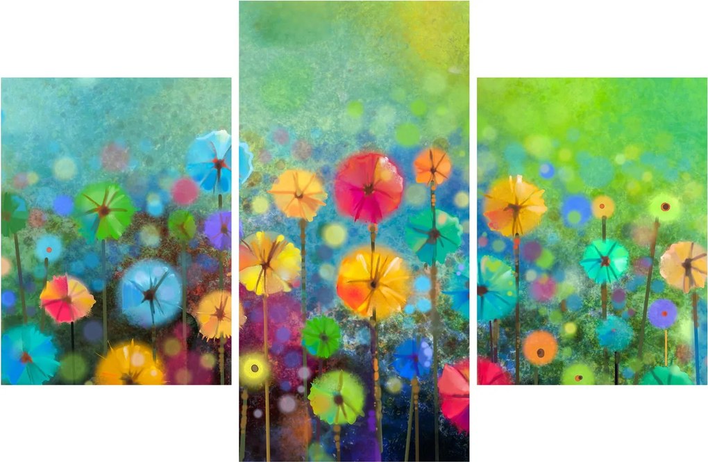 Kép - Absztrakt virágok (90x60 cm)