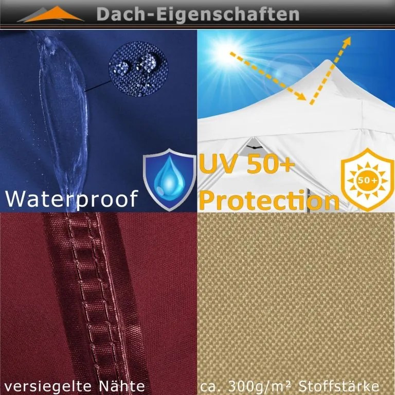 INSTENT PRO Kerti pavilon 3 x 3 m Woodland + 2 oldalfal