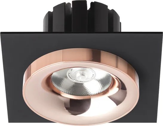 RENDL SHARM SQ I süllyesztett lámpa fekete réz/réz 230V LED 10W 24° 3000K