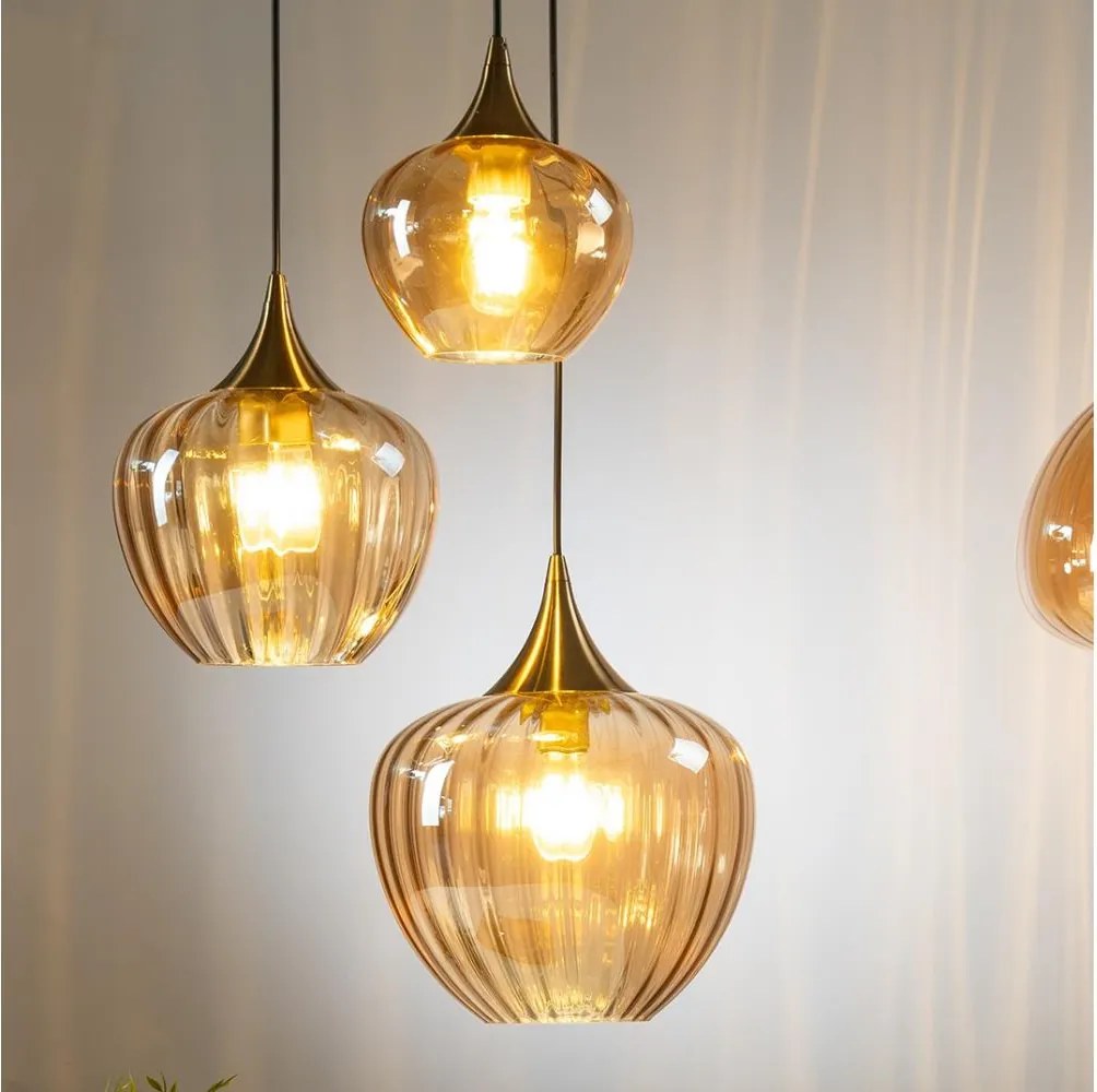 ONLI - ELIDE kábeles függőlámpa 3xE27/15W/230V fekete/réz