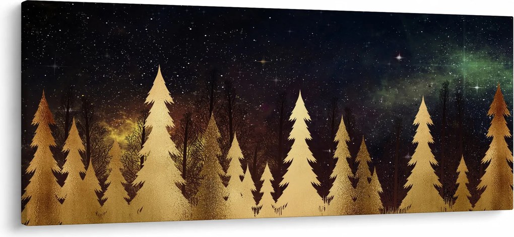 Kép - arany éjszaka (120x50 cm)