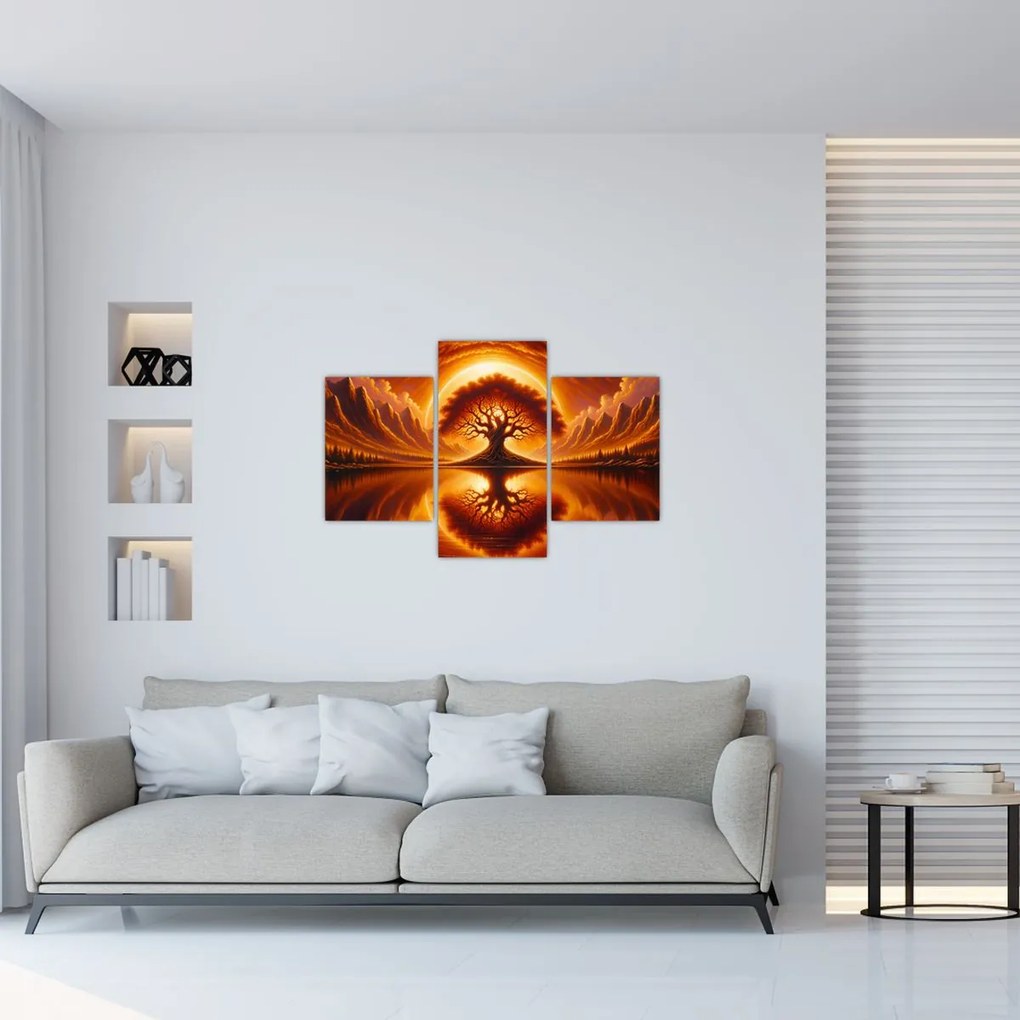 Kép – Fa a véres napban (90x60 cm)