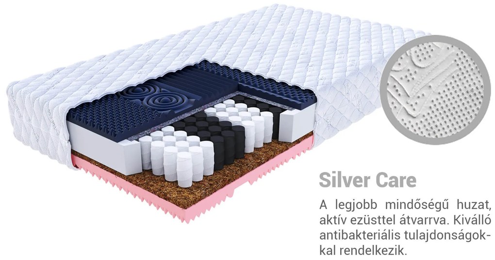 Jaamatrac GINA kókuszmatrac táskarugókkal 160x200 Huzat: Premium Jersey 3D, Magasság: 27 cm