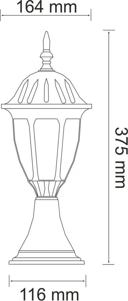 Polux FLORENCJA 302588 Állólámpa 1x20W/E27 IP43