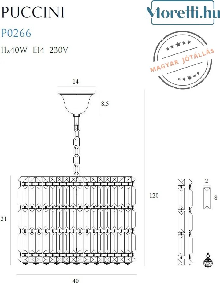 Függeszték Króm PUCCINI MAXLIGHT P0266