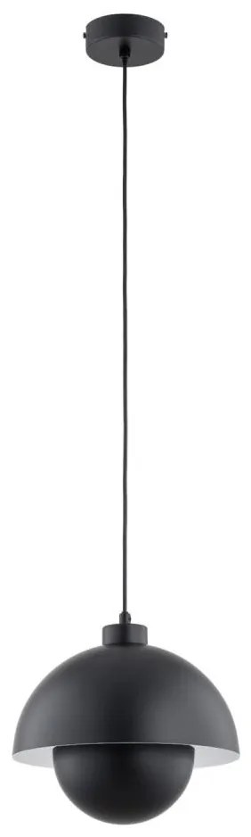 Csillár zsinóron KUGER 1xE27/15W/230V fekete