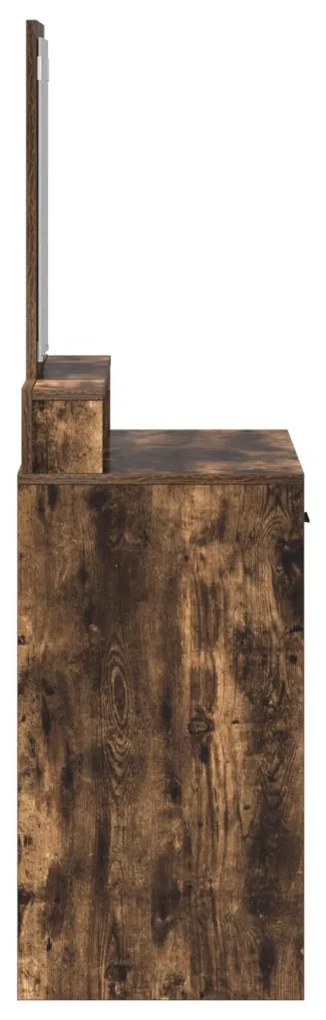 Fésülködőasztal fiókokkal, Füstölt tölgy, 79x41x140 cm