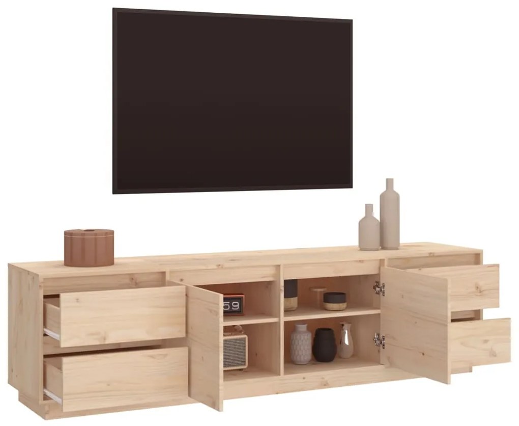 tömör fenyőfa TV-szekrény 176x37x47,5 cm