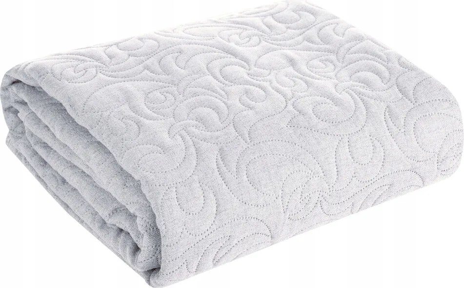 Dekoratív ágytakaró LEN4 220x240 ezüst steppelt dísz