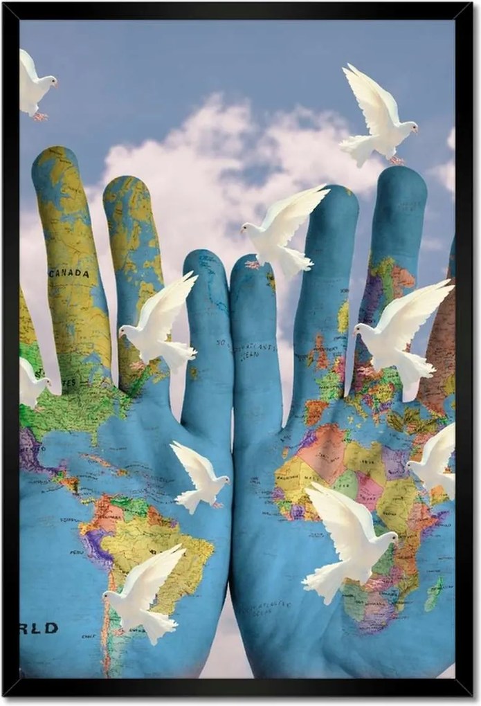 Bekeretezett poszterek 40x60 Világbéke