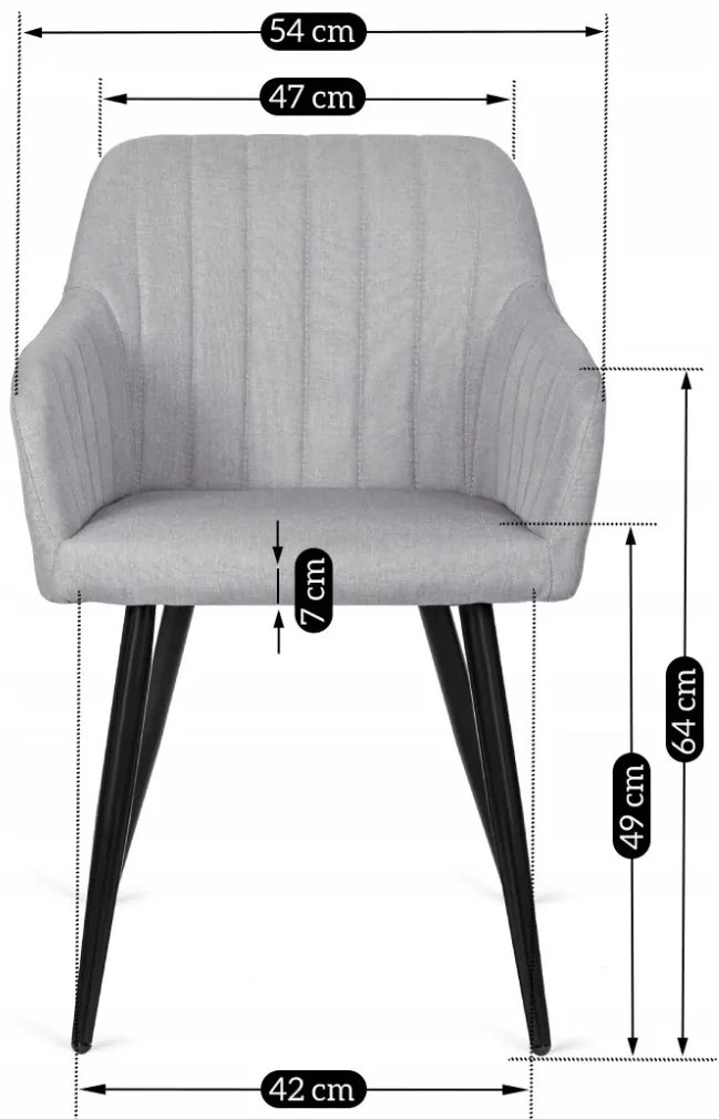 Szürke Szövet Karosszék ALEXI