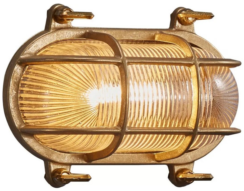 Nordlux - Kültéri fali lámpatest HELFORD 1xE27/12,5W/230V IP64 sárgaréz