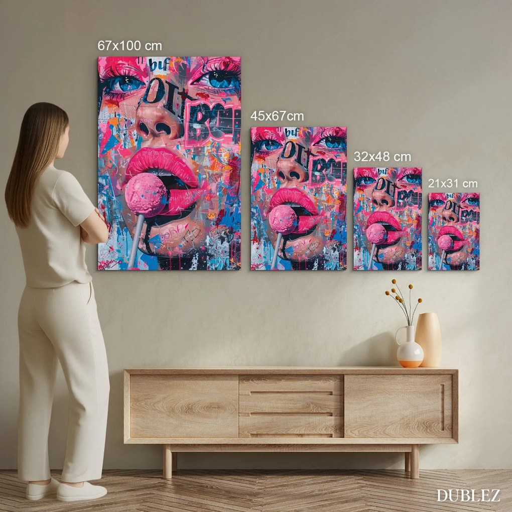 DUBLEZ | Street art kép - Nyalóka | Prémium UV nyomtatás