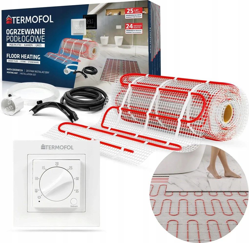 Fűtőszőnyeg Szett 4m2 150W/m2 TFH3 White