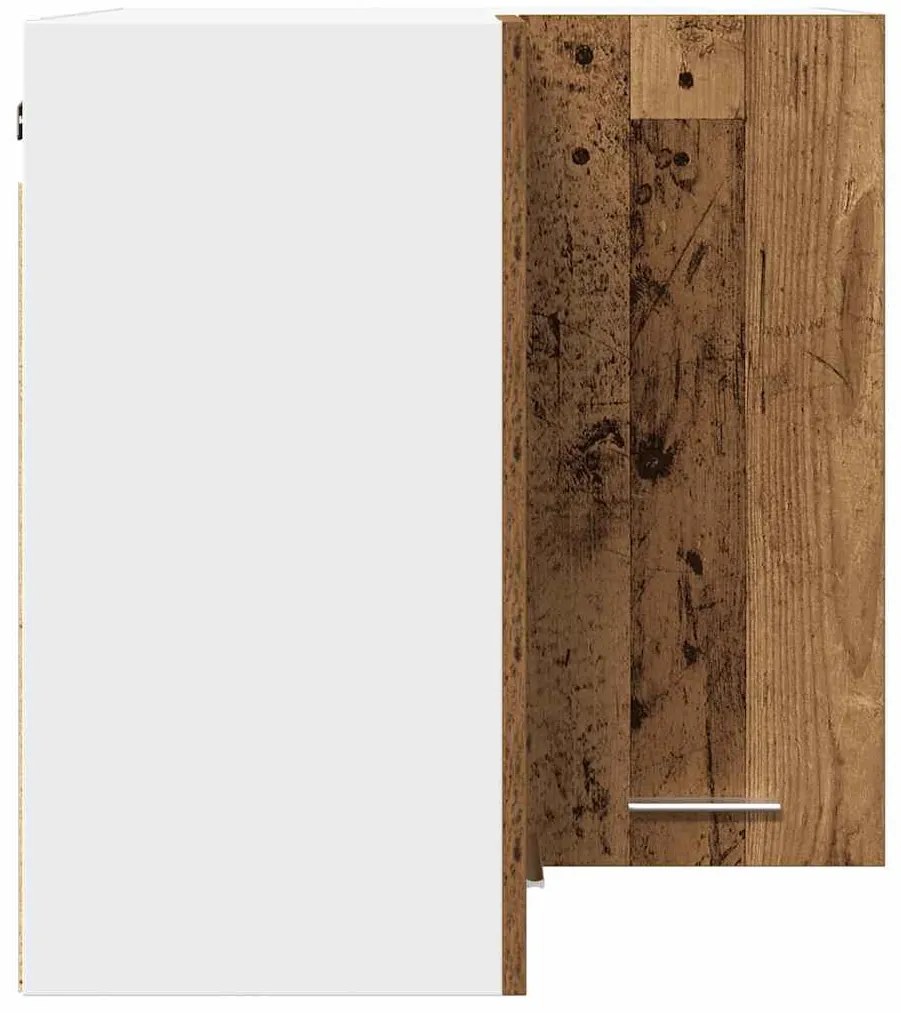 “Lyon” antik fa szerelt fa függő sarokszekrény 57 x 57 x 60 cm
